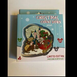 Disney Parks Christmas Countdown 2020 Mickey Jumbo Pin with Easel A6S6B3